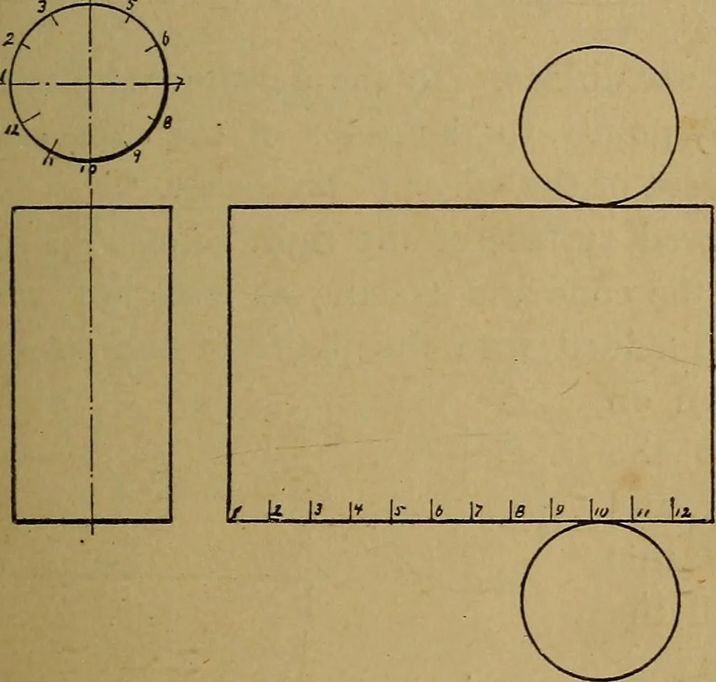 An illustration from Mechanical drawing : a manual for teachers and students, 1902, leaf 58