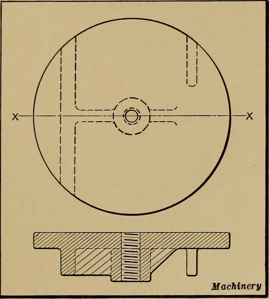 An illustration from Mechanical drawing; a treatise on the drawing of mechanical and machine details, 1920, leaf 120