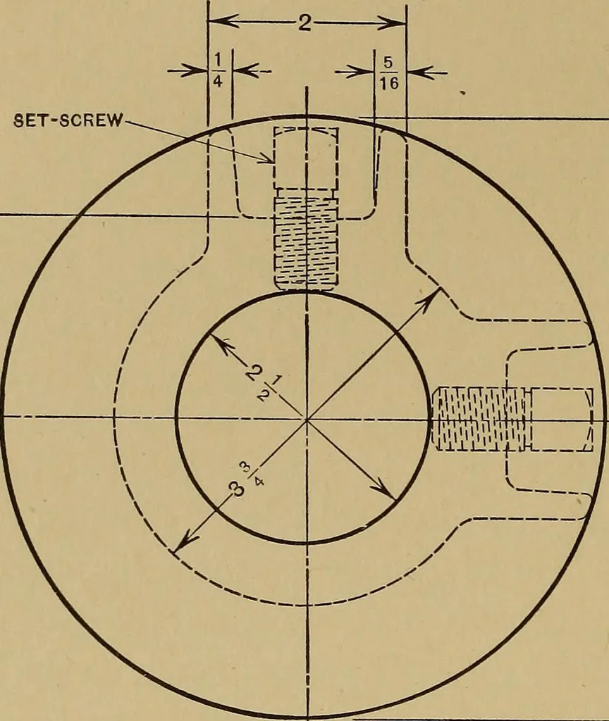An illustration from Mechanical drawing; a treatise on the drawing of mechanical and machine details, 1920, leaf 135