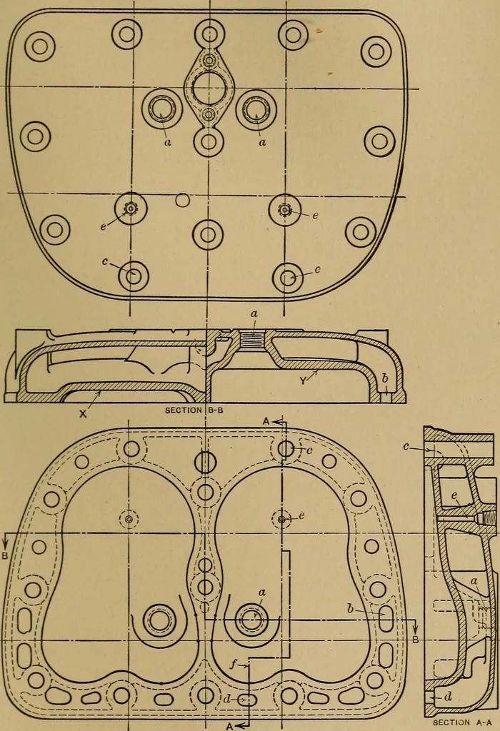 An illustration from Mechanical drawing; a treatise on the drawing of mechanical and machine details, 1920, leaf 140