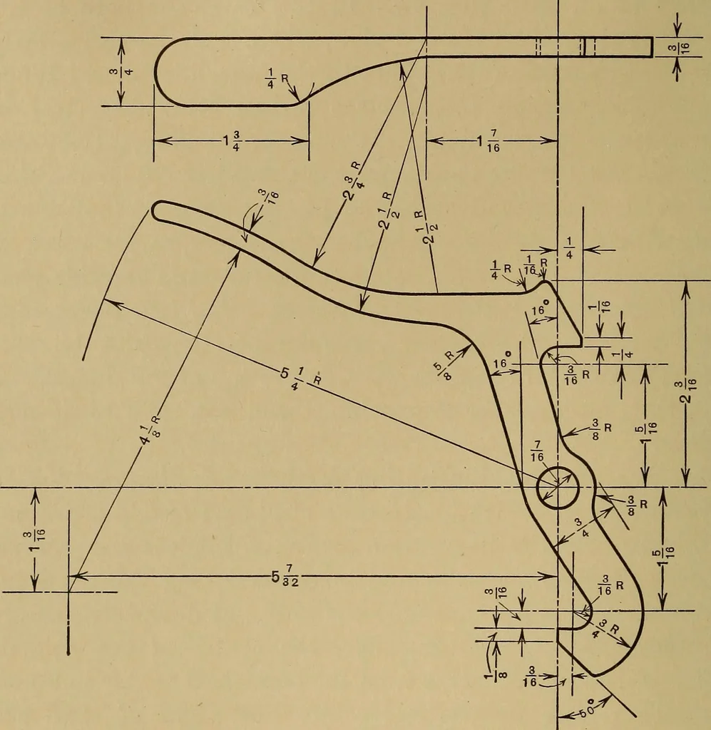 An illustration from Mechanical drawing; a treatise on the drawing of mechanical and machine details, 1920, leaf 151