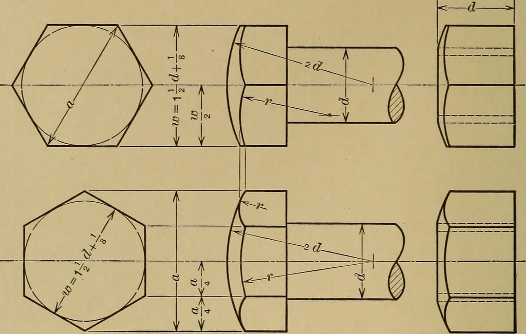 An illustration from Mechanical drawing; a treatise on the drawing of mechanical and machine details, 1920, leaf 229