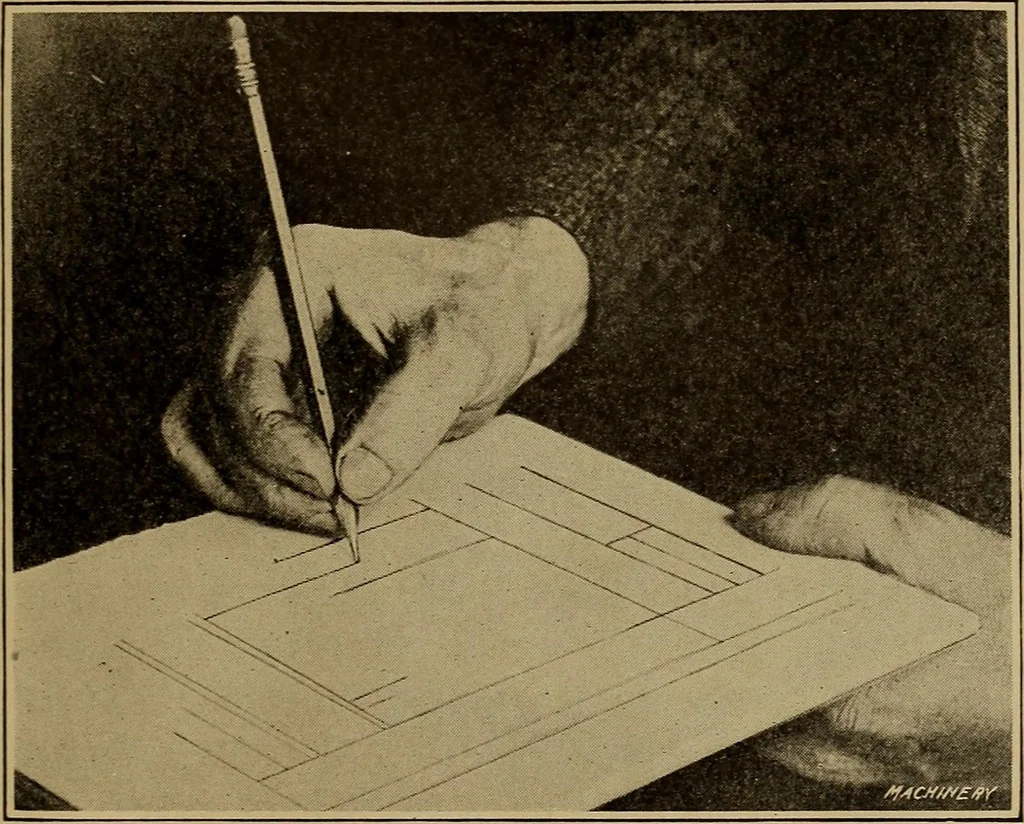 An illustration from Mechanical drawing; a treatise on the drawing of mechanical and machine details, 1920, leaf 328