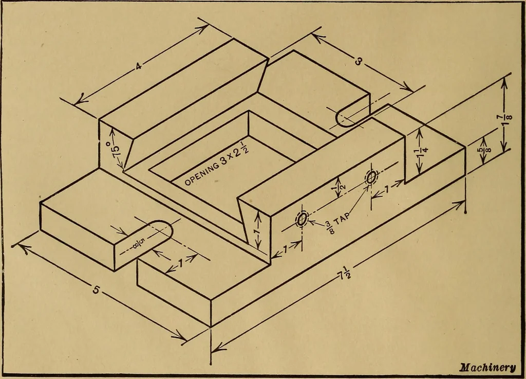 An illustration from Mechanical drawing; a treatise on the drawing of mechanical and machine details, 1920, leaf 347