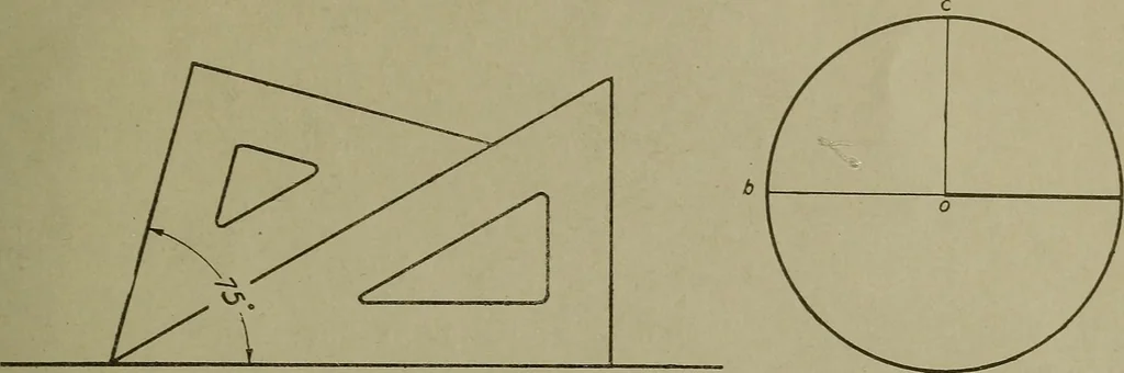 An illustration from Mechanical drawing: lettering, materials and methods, 1916, leaf 20