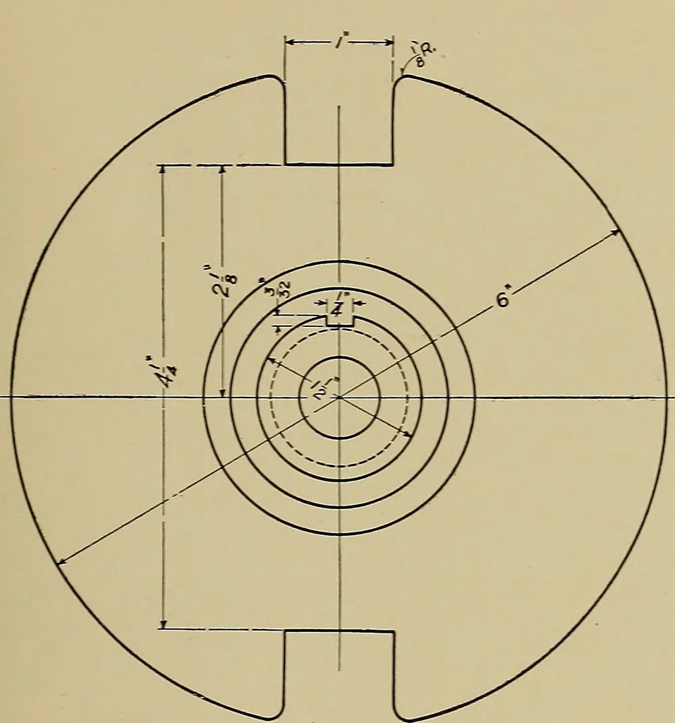 An illustration from Mechanical drawing for industrial and high schools, 1917, leaf 28