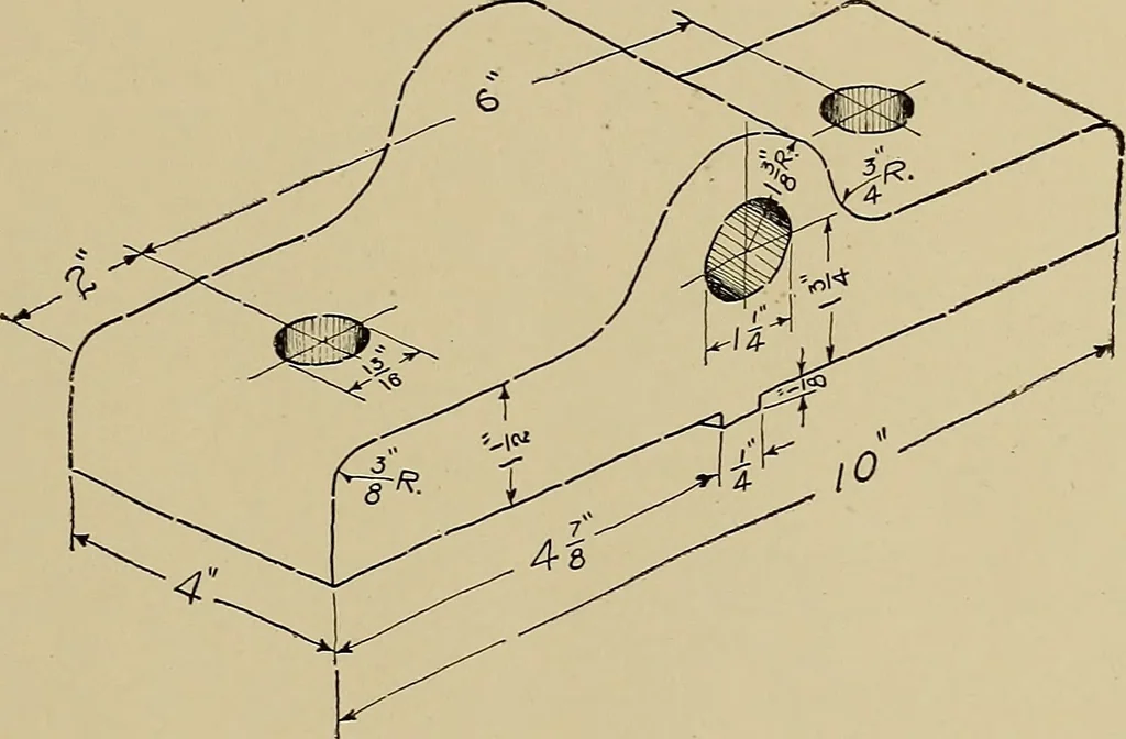 An illustration from Mechanical drawing for industrial and high schools, 1917, leaf 32