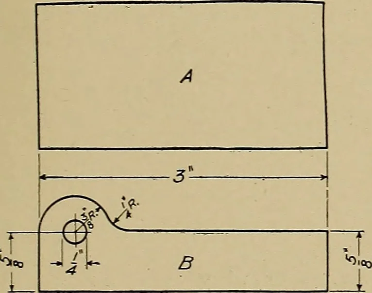 An illustration from Mechanical drawing for industrial and high schools, 1917, leaf 36