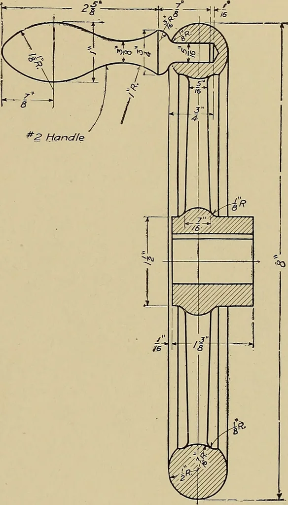 An illustration from Mechanical drawing for industrial and high schools, 1917, leaf 54