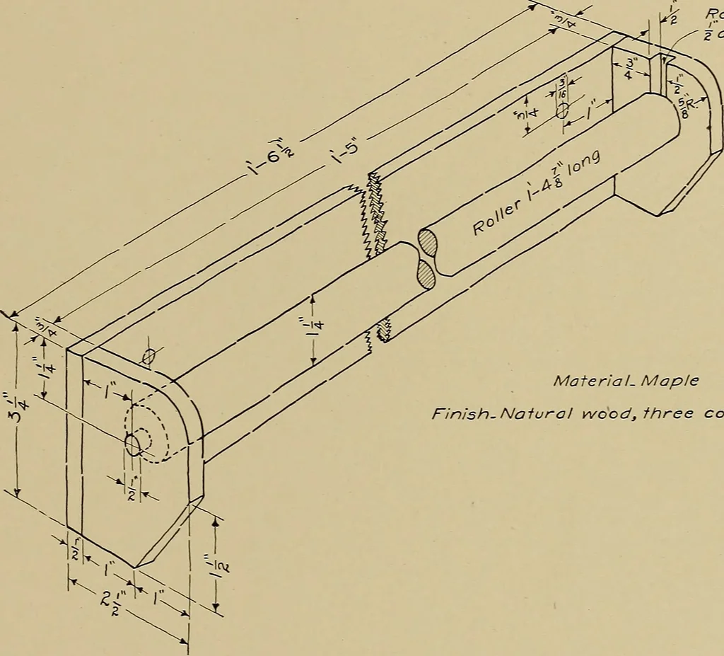 An illustration from Mechanical drawing for industrial and high schools, 1917, leaf 58