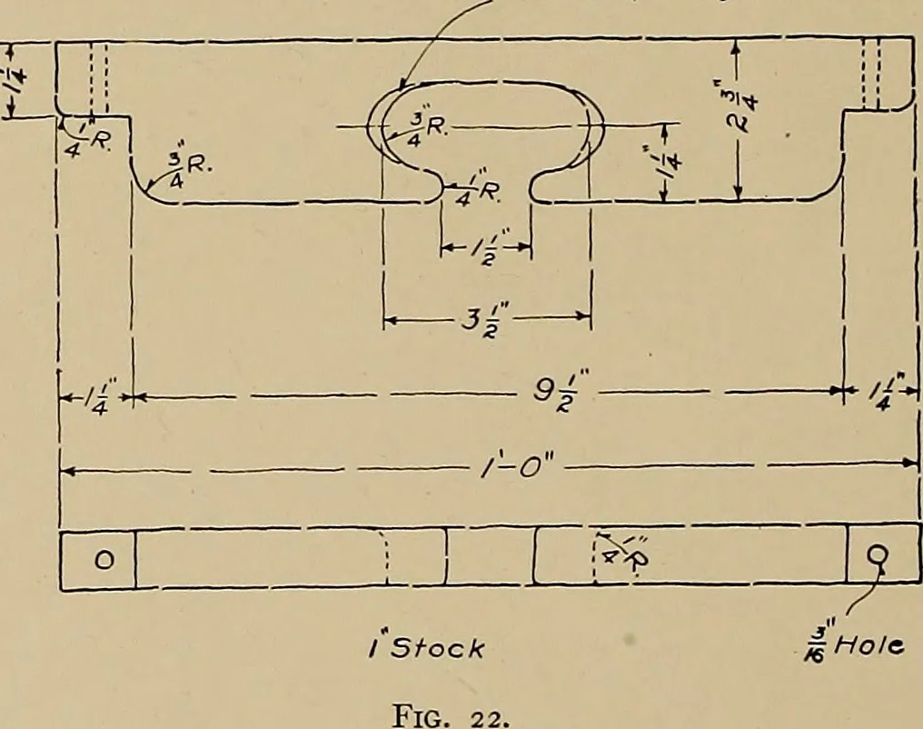 An illustration from Mechanical drawing for industrial and high schools, 1917, leaf 73