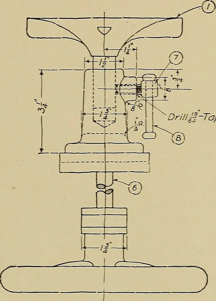 An illustration from Mechanical drawing for industrial and high schools, 1917, leaf 78