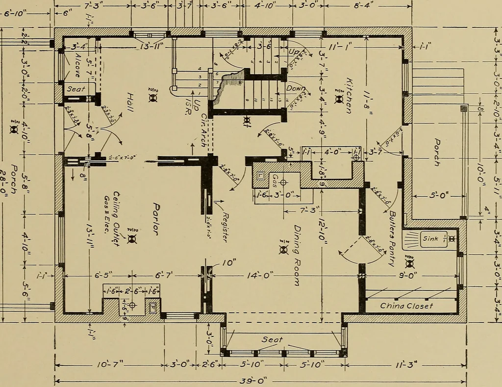 An illustration from Mechanical drawing for industrial and high schools, 1917, leaf 90
