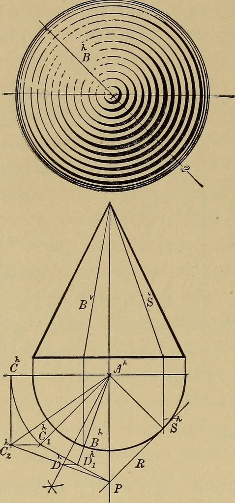 An illustration from Mechanical drawing. Elementary and advanced, 1910, leaf 123