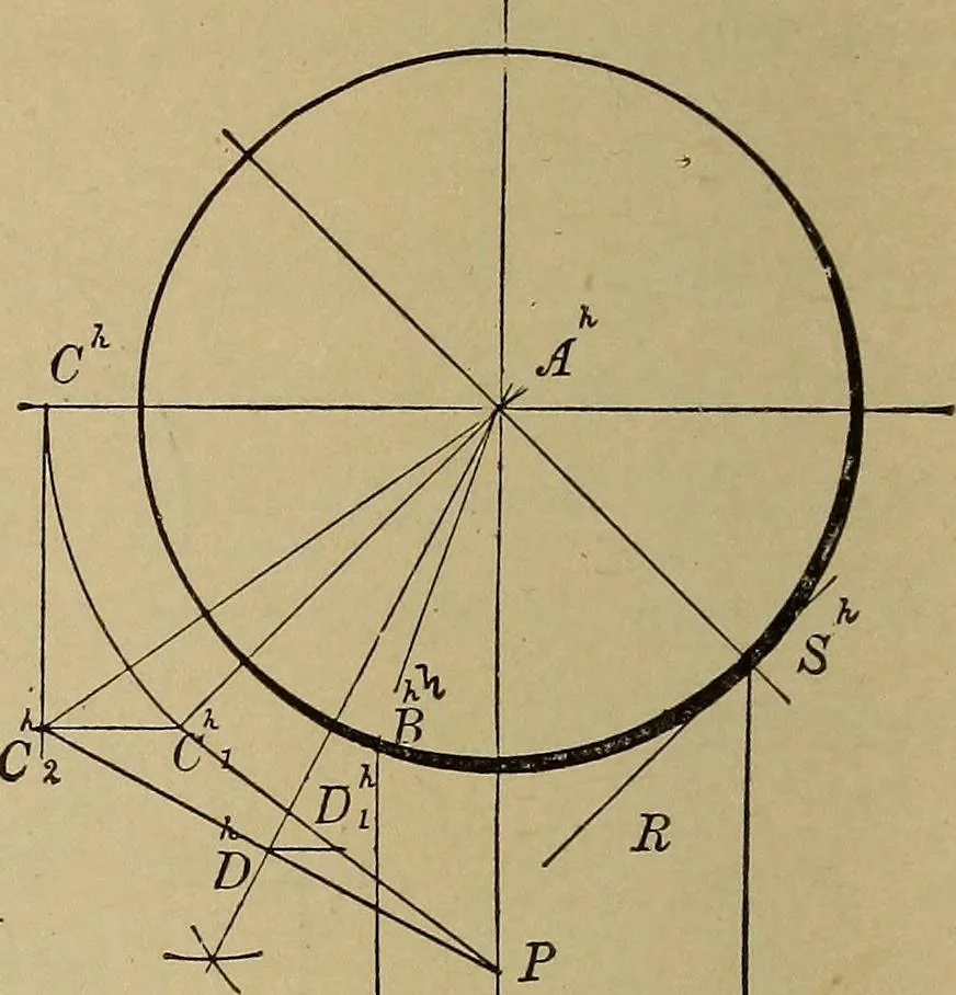 An illustration from Mechanical drawing. Elementary and advanced, 1910, leaf 123