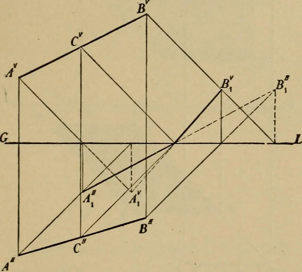 An illustration from Mechanical drawing. Elementary and advanced, 1910, leaf 128