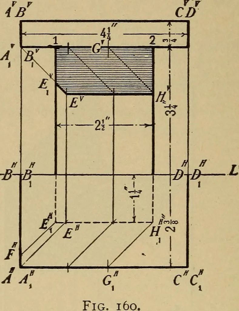 An illustration from Mechanical drawing. Elementary and advanced, 1910, leaf 131