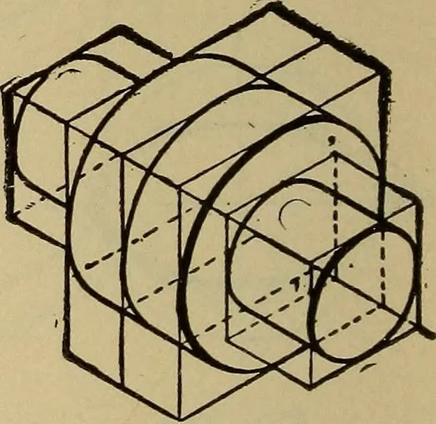 An illustration from Mechanical drawing. Elementary and advanced, 1910, leaf 143