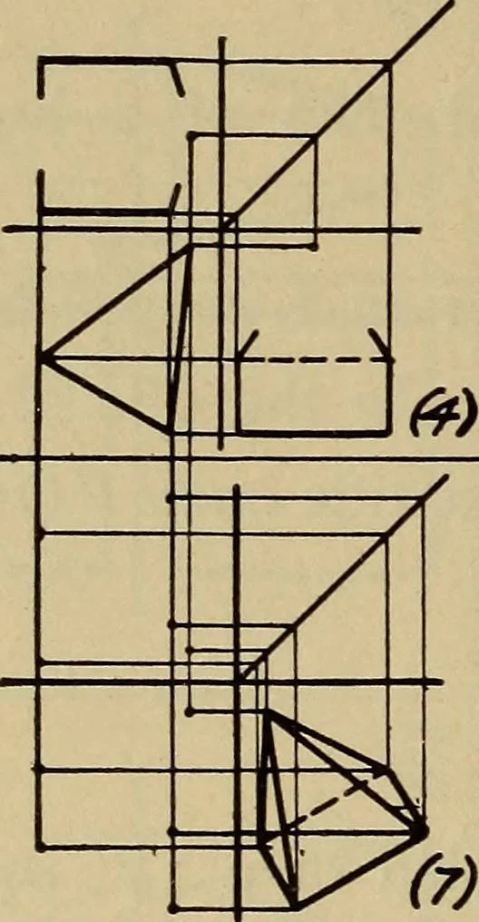 An illustration from Mechanical drawing. Elementary and advanced, 1910, leaf 167