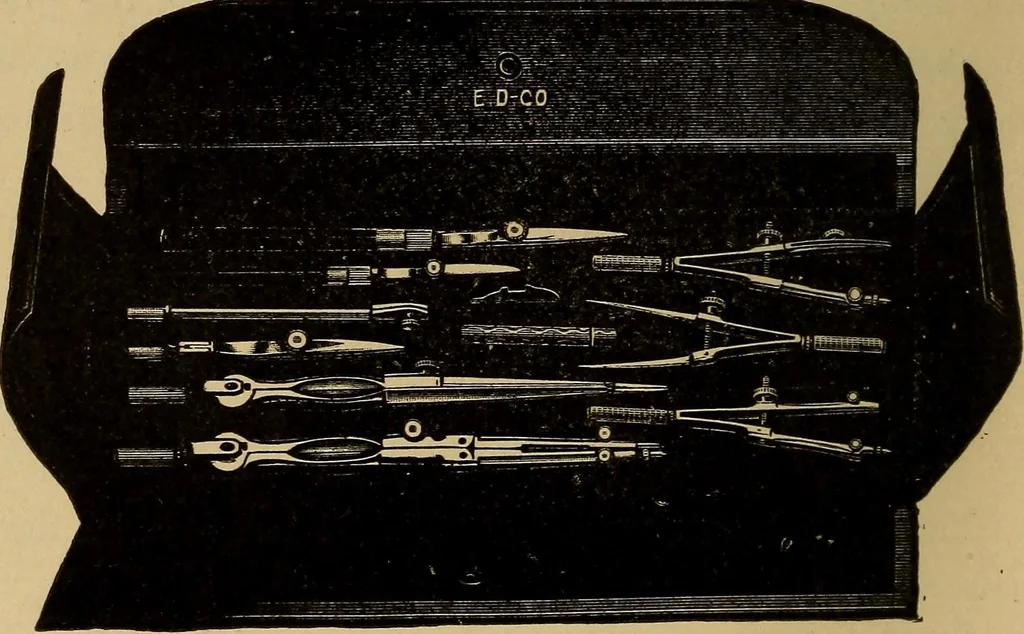 An illustration from Mechanical drawing. Elementary and advanced, 1910, leaf 17
