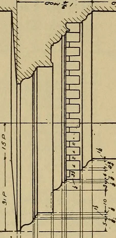 An illustration from Mechanical drawing. Elementary and advanced, 1910, leaf 189