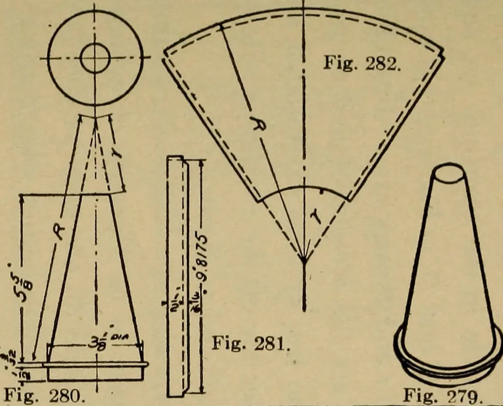 An illustration from Mechanical drawing. Elementary and advanced, 1910, leaf 232