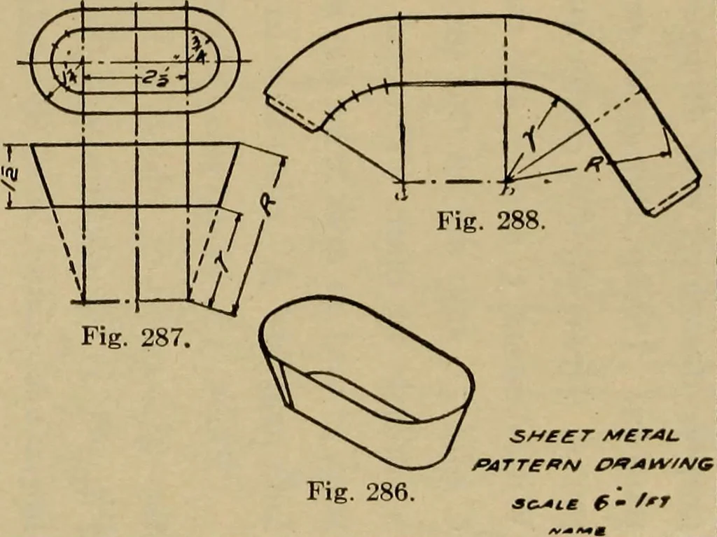 An illustration from Mechanical drawing. Elementary and advanced, 1910, leaf 232