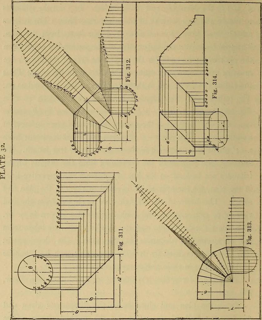 An illustration from Mechanical drawing. Elementary and advanced, 1910, leaf 241