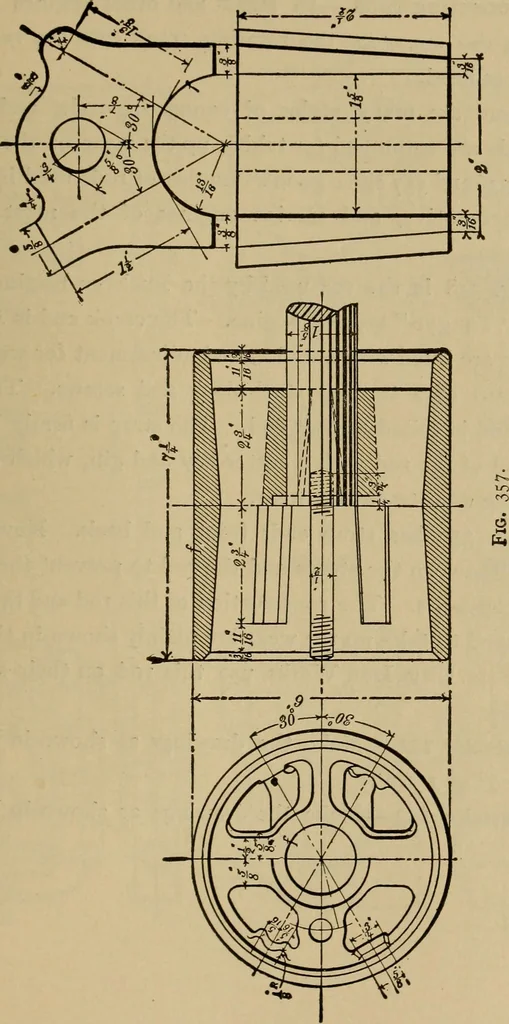 An illustration from Mechanical drawing. Elementary and advanced, 1910, leaf 286
