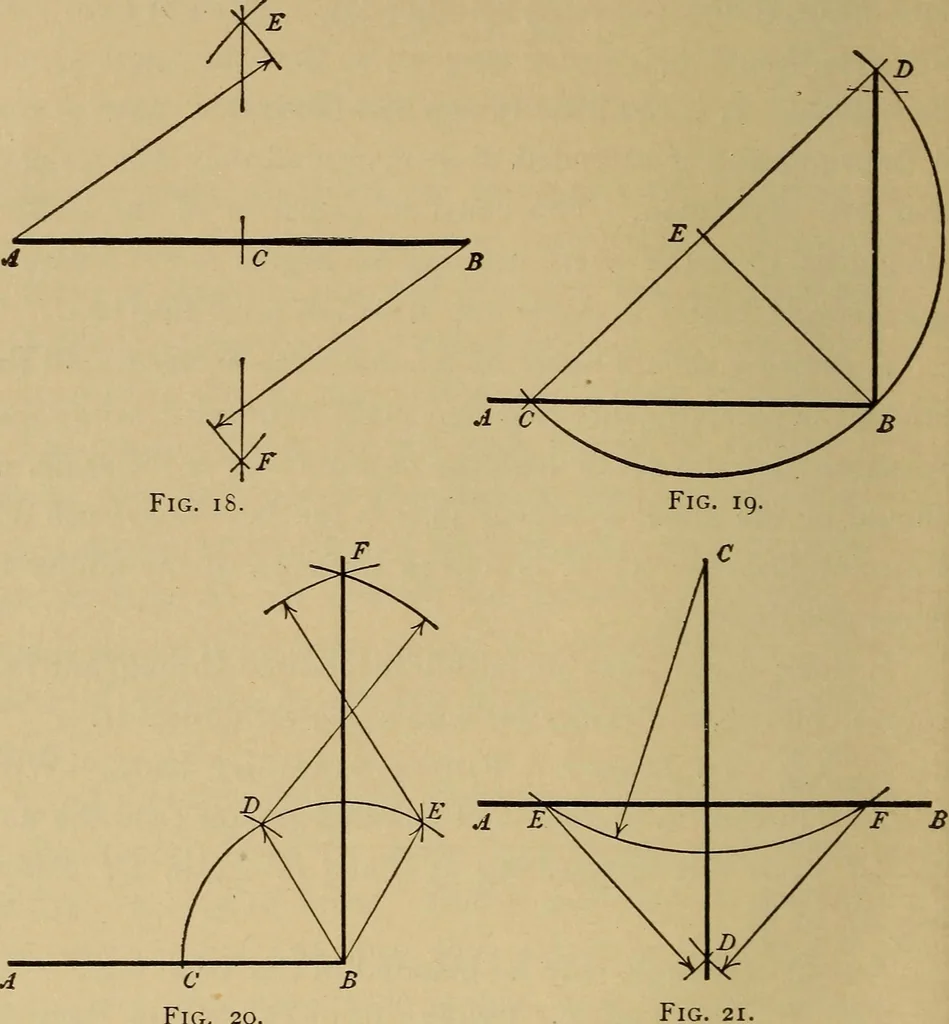 An illustration from Mechanical drawing. Elementary and advanced, 1910, leaf 33