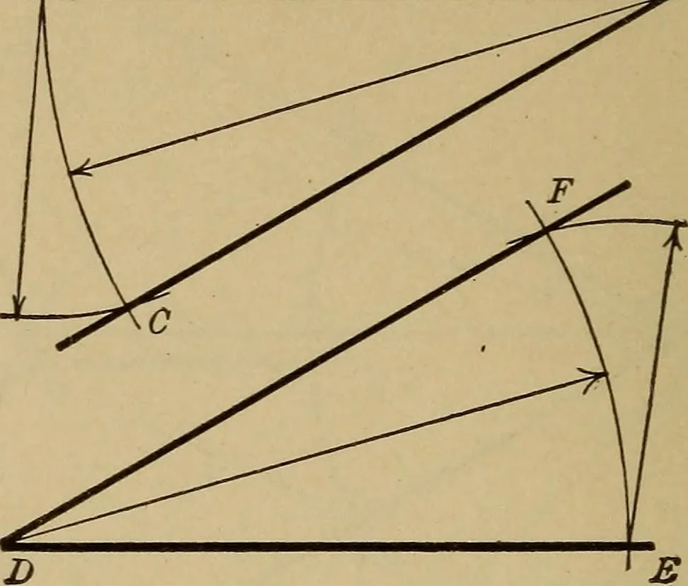 An illustration from Mechanical drawing. Elementary and advanced, 1910, leaf 35
