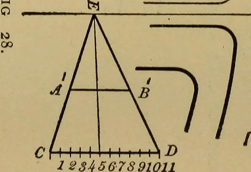 An illustration from Mechanical drawing. Elementary and advanced, 1910, leaf 37