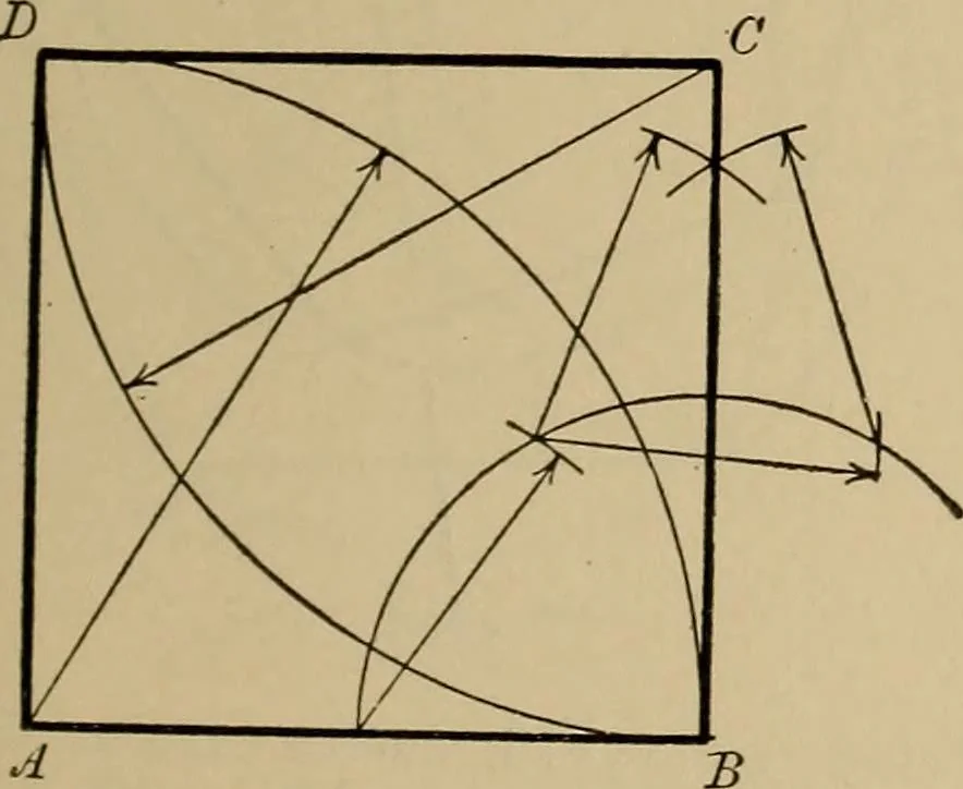 An illustration from Mechanical drawing. Elementary and advanced, 1910, leaf 40