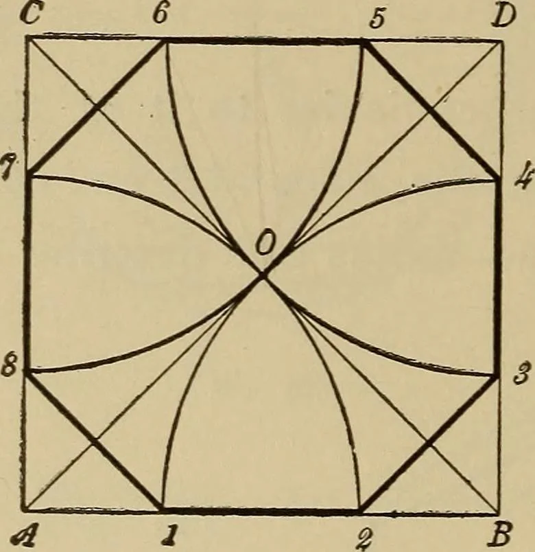 An illustration from Mechanical drawing. Elementary and advanced, 1910, leaf 45