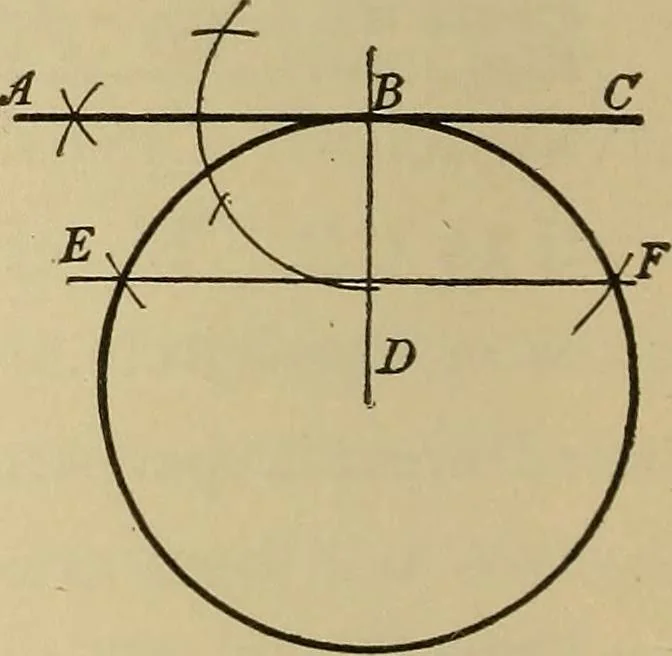 An illustration from Mechanical drawing. Elementary and advanced, 1910, leaf 47