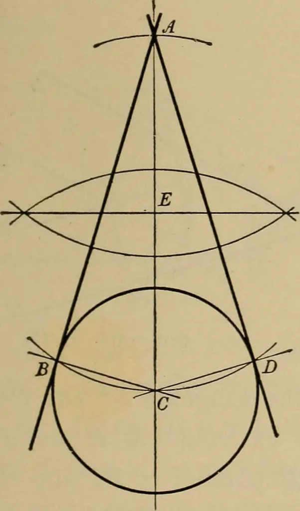 An illustration from Mechanical drawing. Elementary and advanced, 1910, leaf 48