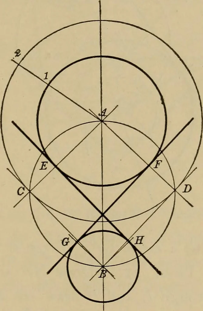 An illustration from Mechanical drawing. Elementary and advanced, 1910, leaf 48