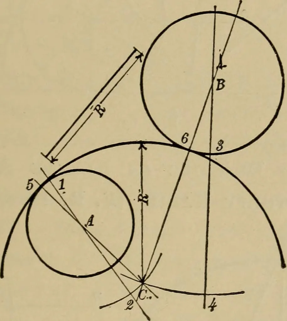An illustration from Mechanical drawing. Elementary and advanced, 1910, leaf 52