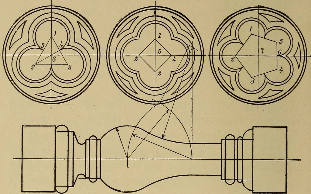 An illustration from Mechanical drawing. Elementary and advanced, 1910, leaf 69
