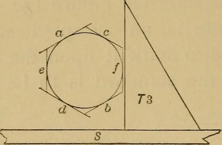 An illustration from Mechanical drawing self-taught: comprising instructions in the selection and preparation of drawing instruments. Elementary instruction in practical mechanical drawing. Together with examples in simple geometry and elementary mechanism, including screw threads, gear wheels, mechanical motions, engines and boilers, 1889, leaf 127