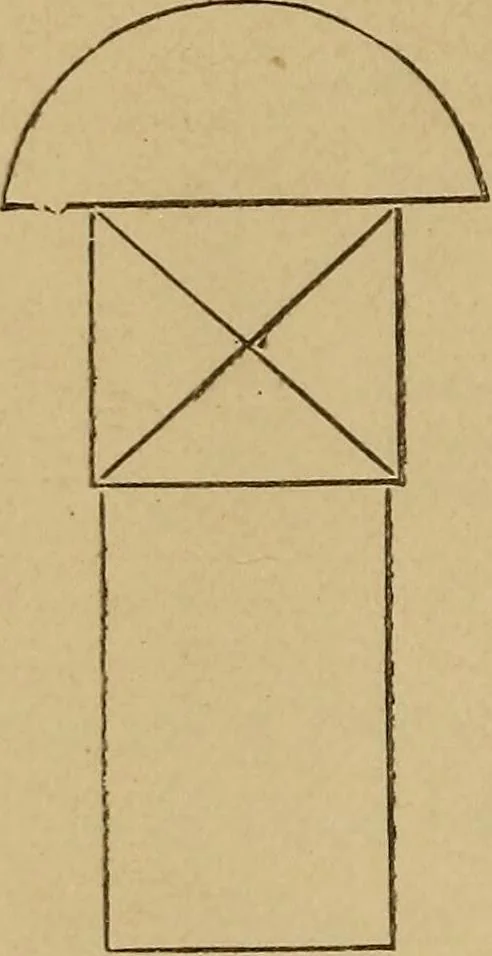 An illustration from Mechanical drawing self-taught: comprising instructions in the selection and preparation of drawing instruments. Elementary instruction in practical mechanical drawing. Together with examples in simple geometry and elementary mechanism, including screw threads, gear wheels, mechanical motions, engines and boilers, 1889, leaf 151