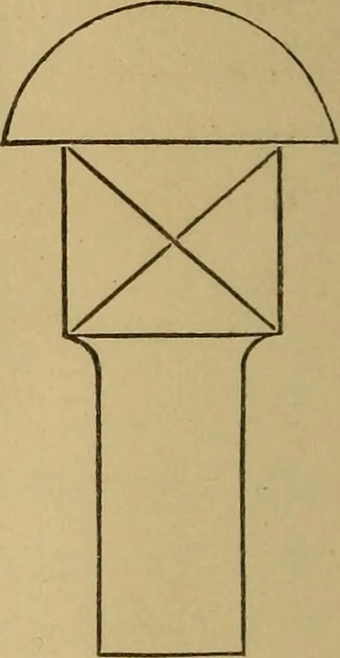 An illustration from Mechanical drawing self-taught: comprising instructions in the selection and preparation of drawing instruments. Elementary instruction in practical mechanical drawing. Together with examples in simple geometry and elementary mechanism, including screw threads, gear wheels, mechanical motions, engines and boilers, 1889, leaf 151
