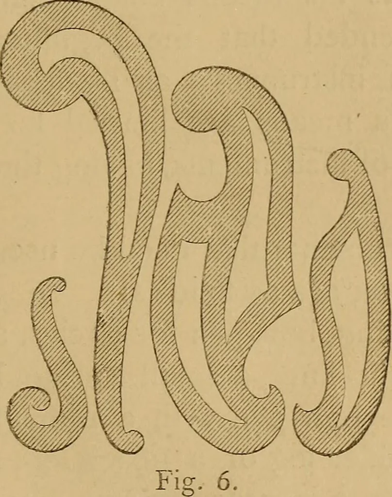 An illustration from Mechanical drawing self-taught: comprising instructions in the selection and preparation of drawing instruments. Elementary instruction in practical mechanical drawing. Together with examples in simple geometry and elementary mechanism, including screw threads, gear wheels, mechanical motions, engines and boilers, 1889, leaf 22