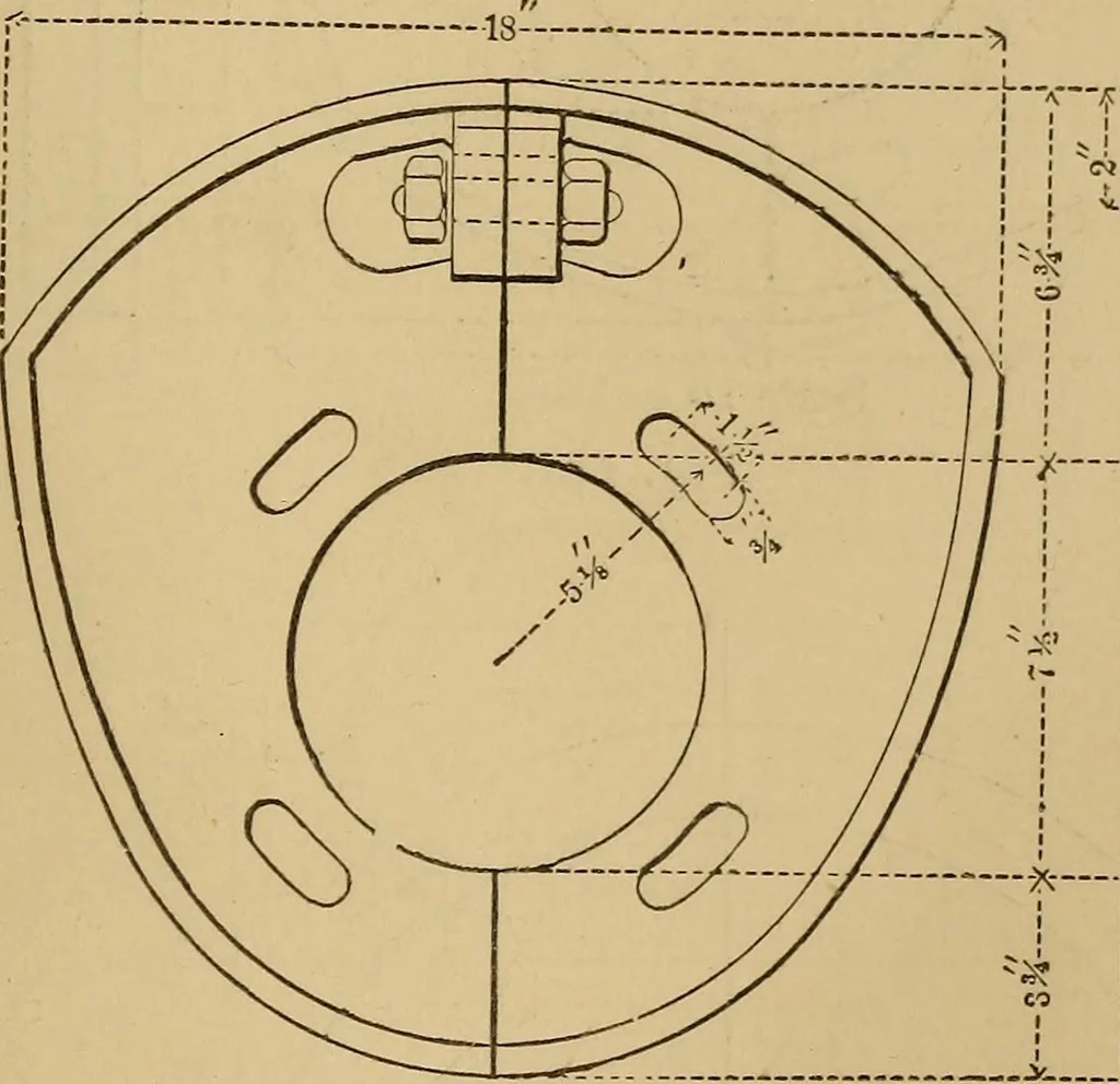 An illustration from Mechanical drawing self-taught: comprising instructions in the selection and preparation of drawing instruments. Elementary instruction in practical mechanical drawing. Together with examples in simple geometry and elementary mechanism, including screw threads, gear wheels, mechanical motions, engines and boilers, 1889, leaf 252