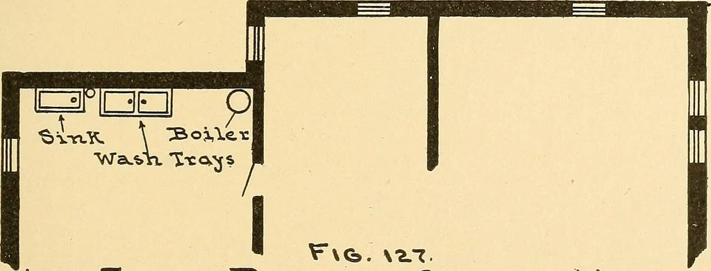 An illustration from Mechanical drawing for plumbers; a concise, comprehensive and practical treatise on the subject of mechanical drawing, 1910, leaf 102