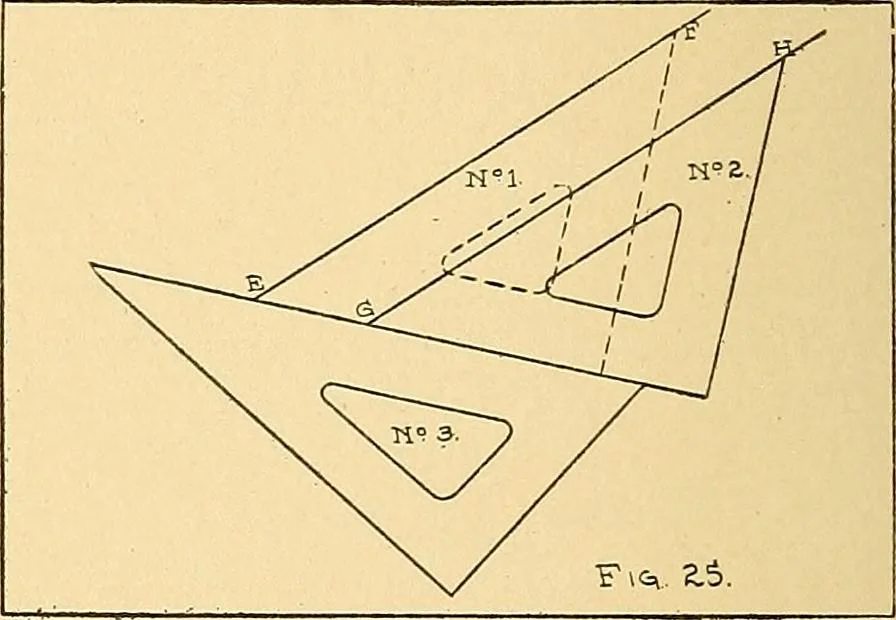An illustration from Mechanical drawing for plumbers; a concise, comprehensive and practical treatise on the subject of mechanical drawing, 1910, leaf 27