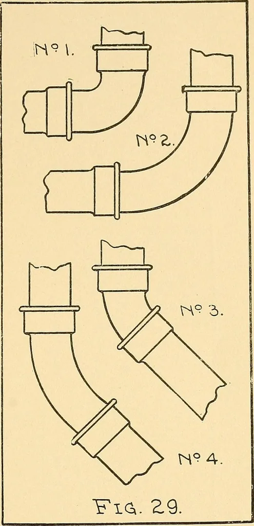 An illustration from Mechanical drawing for plumbers; a concise, comprehensive and practical treatise on the subject of mechanical drawing, 1910, leaf 30