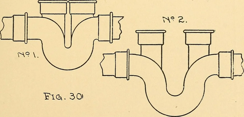 An illustration from Mechanical drawing for plumbers; a concise, comprehensive and practical treatise on the subject of mechanical drawing, 1910, leaf 30
