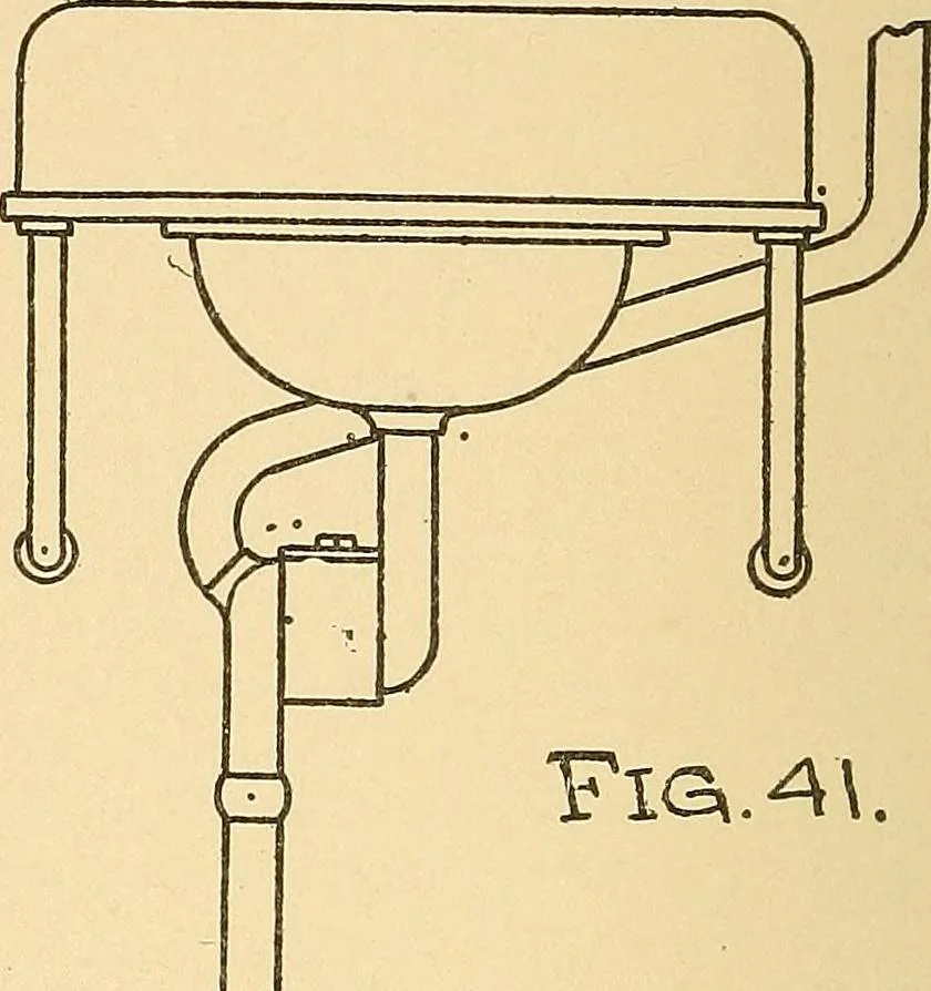 An illustration from Mechanical drawing for plumbers; a concise, comprehensive and practical treatise on the subject of mechanical drawing, 1910, leaf 41