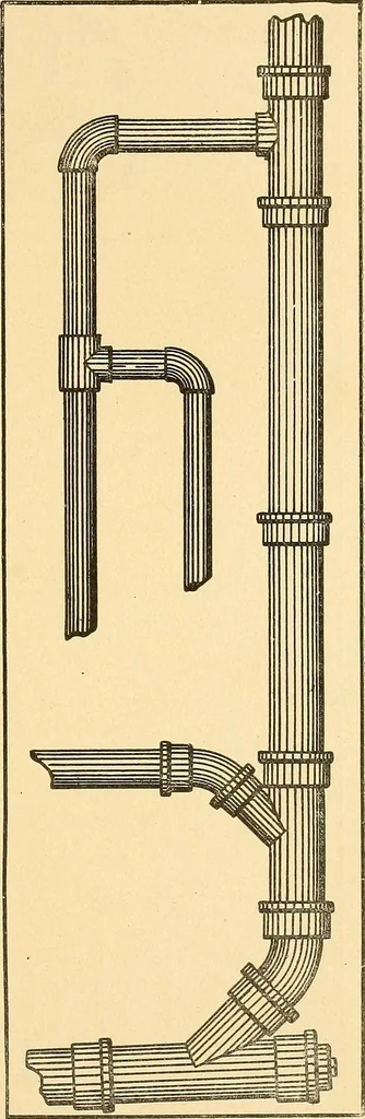 An illustration from Mechanical drawing for plumbers; a concise, comprehensive and practical treatise on the subject of mechanical drawing, 1910, leaf 60